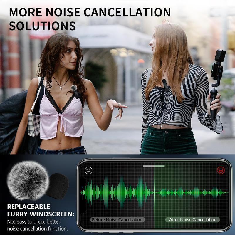2 - Pack Omnidirectional Lavalier Mic: No Bluetooth, Multi - Device for Phone/Tablet