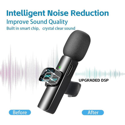 2-Pack Wireless Lavalier Microphone for Iphone, Ipad, Android & Macbook - Lightning/Usb-C Plug-And-Play Mini Microphone with Noise Cancelling for Videos, Podcasts, Tiktok, Youtube(No Bluetooth)