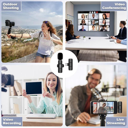 2 - Pack Omnidirectional Lavalier Mic: No Bluetooth, Multi - Device for Phone/Tablet